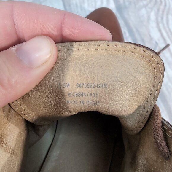 Frye Brown Leather Lace-Up Ankle Boots – Women’s Size 7.5M - Picture 7 of 11